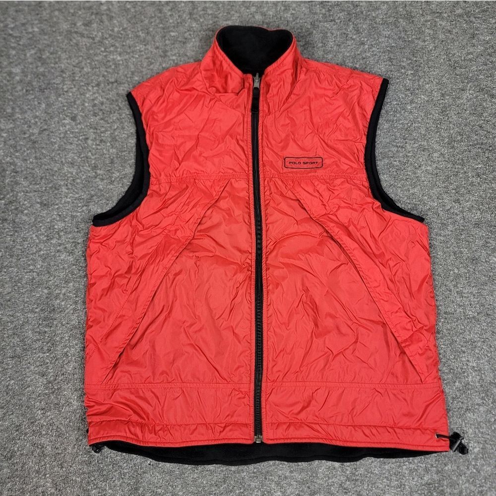 Vintage Polo Sport Ralph Lauren Golf Vest Men’s M Reversible Polartec Fleece 90s